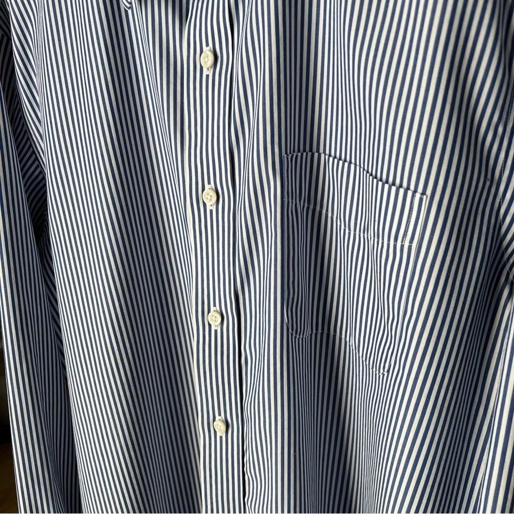 Ralph Lauren Classic Men’s Blue/white Striped L/S Button Up 17, 36/37 - Picture 6 of 10